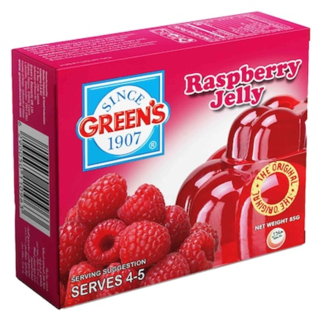 GREENS JELLY 80G RASPBERRY 